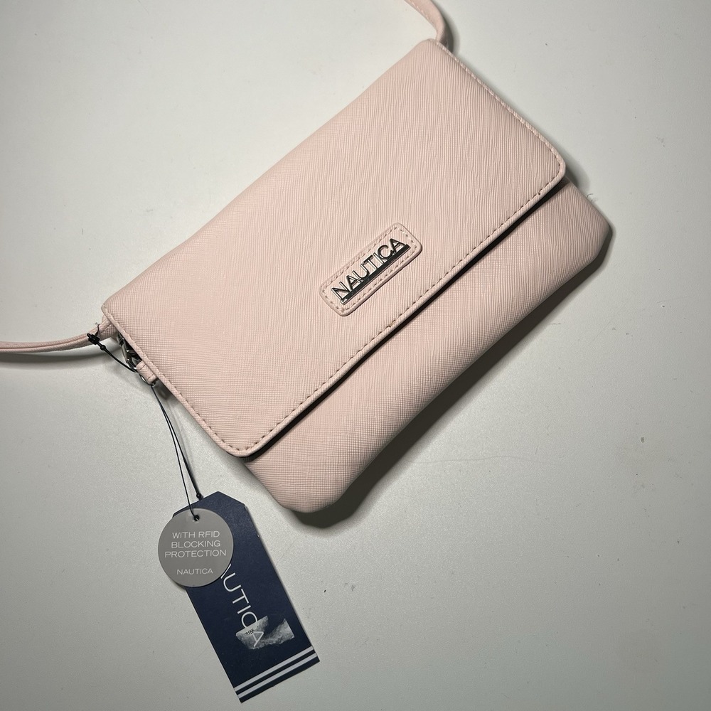 Light Pink Nautica Women's Clutch Wallet saffiano leather saffiano leather